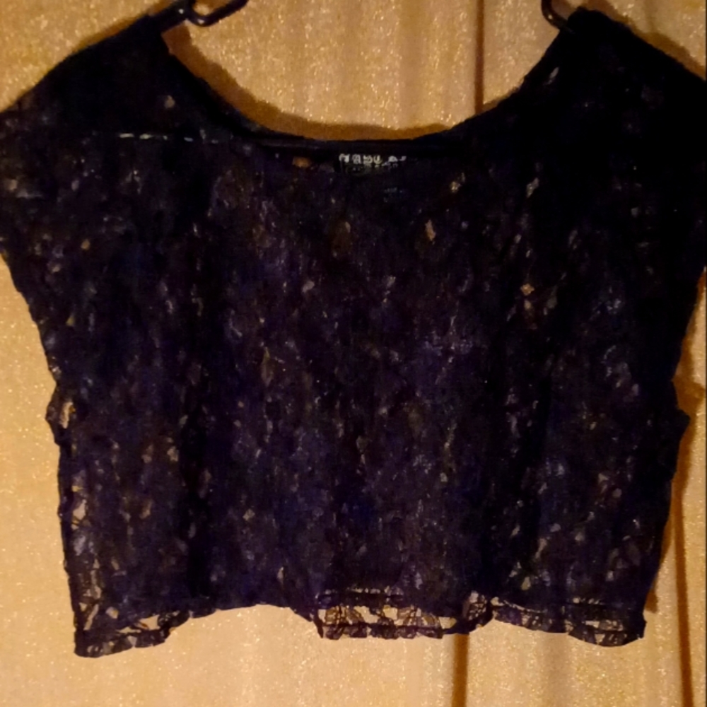 Nice lace overlay crop top size medium juniors